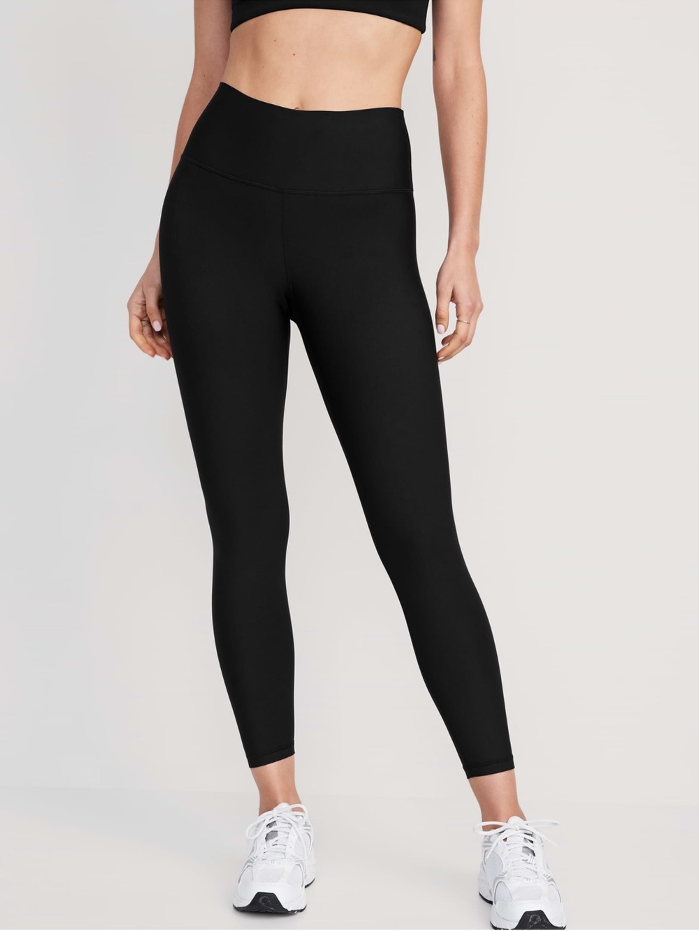 Old Navy Black High-Waisted PowerSoft 7/8 Leggings - Women's
